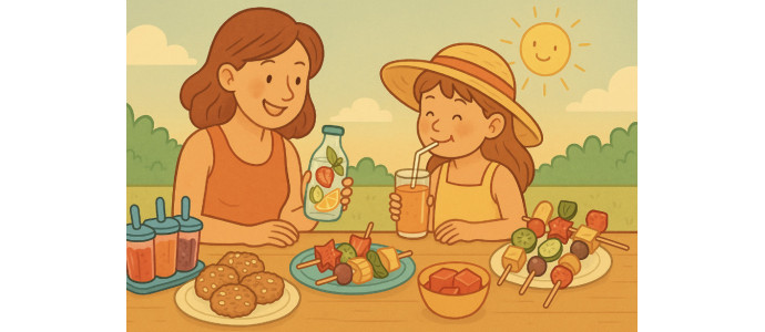 Comidas ligeras, frescas y saludables para niños en vacaciones